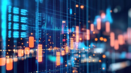 Poster - Digital Financial Data and Chart Visualization