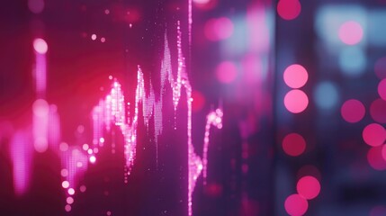 Poster - Vibrant Abstract Digital Sound Wave Visualization