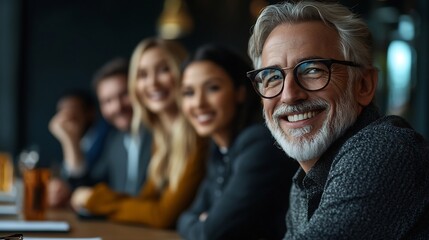Aufkleber - Business meeting  Group of diversity men and women sitting in conference room and smiling at meeting research plan in boardroom Professional business people brainstorming and teamwork  : Generative AI