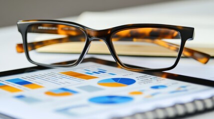 Poster - Business Analysis Tools with Glasses on Table