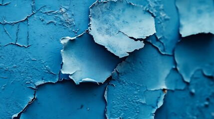 Poster - Blue torn poster close up : Generative AI