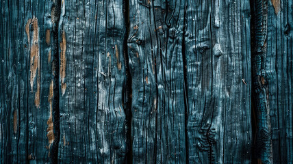 Wall Mural - Dark charred wooden texture with burnt patterns and weathered surface