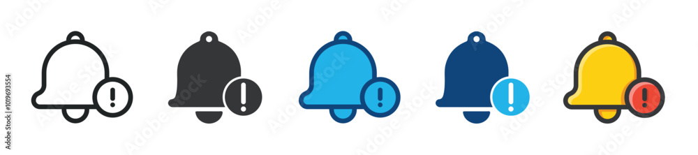 Notification multi series style icons collection. Minimal icon and ...
