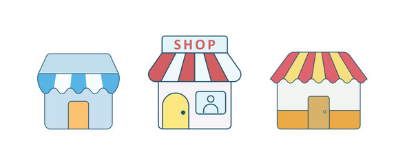 market icon flat design