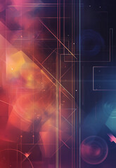 Wall Mural - abstract background with glowing lines, streaks of light, and digital data. perfect for technology, 