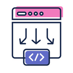 Sticker - illustration of a icon low code