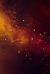 Poster - Technology Particle abstract Background A visual representation of the Schrodinger equation in quantum mechanics