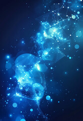 Poster - Technology Particle abstract Background A visual representation of the Schrodinger equation in quantum mechanics