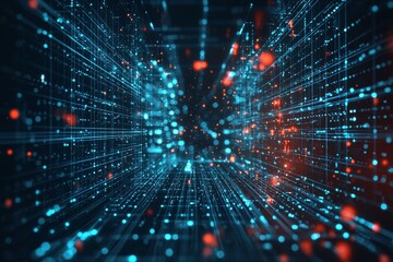 Digital Technology background of data and network