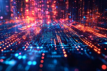 Digital Technology background of data and network
