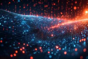 Digital Technology background of data and network