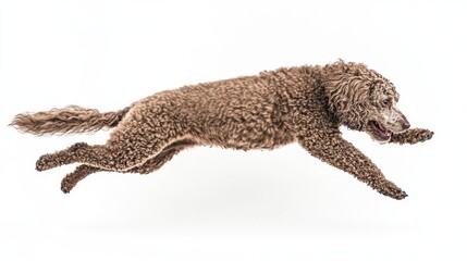 Poster - A playful dog leaping in mid-air, showcasing its energy and agility.