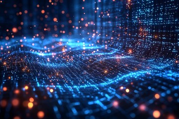 Digital Technology background of data and network