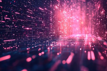 Digital Technology background of data and network