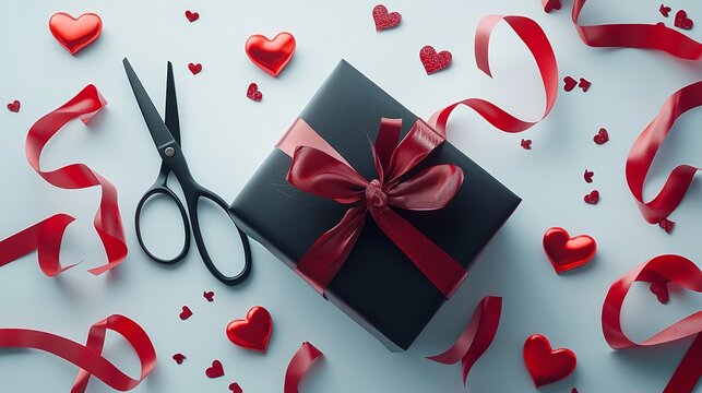Vivid Red Hearts - White Background Enhancing a Valentine's Day Celebration Concept