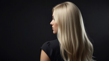 Wall Mural - Waterfall Braid and Cascading Silver Tresses: A Creative Hair Photography Shot