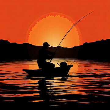 Free Photo man having fishing experience fishing at the lake