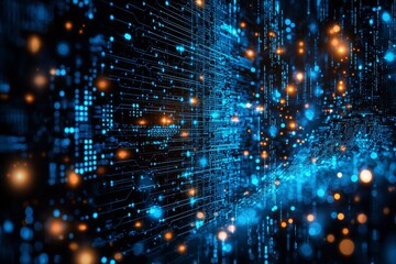 Digital Technology background of data and network