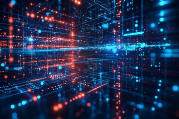 Digital Technology background of data and network