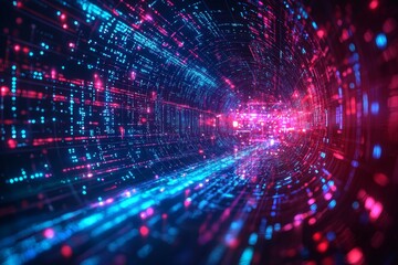 Digital Technology background of data and network