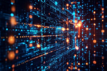 Digital Technology background of data and network