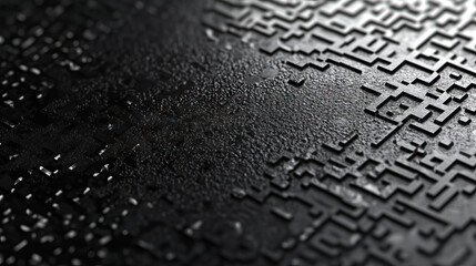 close up QR codes abstract texture in black color with copy space for linked to discounts black friday background banner.