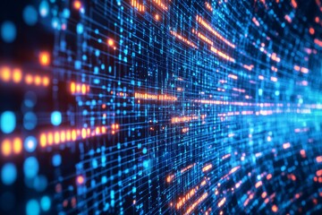 Digital Technology background of data and network