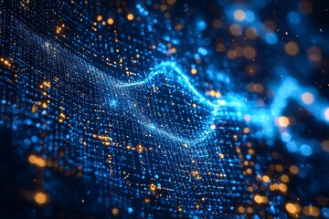 Digital Technology background of data and network