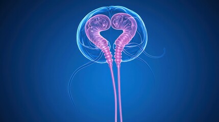 Poster - Rendered Medically Accurate Illustration of Human Kidneys and Urinary System