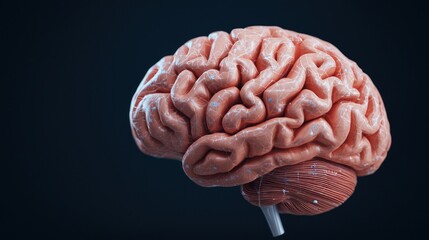 Leinwandbilder - Exploring the Dark Futuristic Model of the Human Brain in Neurology and Technology