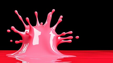 Aufkleber - Vibrant Pink Paint Splash A Stunning Abstract Visual for Creative Inspiration