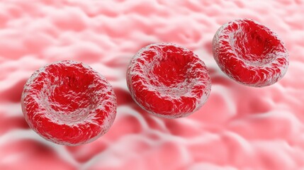 Poster - Detailed Medical Illustration of Red Blood Cells and Their Importance in Human Physiology