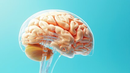 Poster - Cross-Sectional Illustration of the Human Brain Anatomy and Function Explained