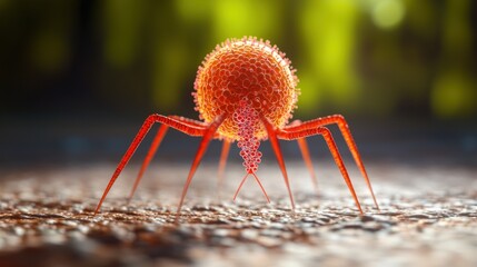 Fototapete - Bacteriophage Viruses Intricate Infection of Bacteria Unveiled