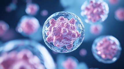 Aufkleber - Exploring the Molecular Universe A Deep Dive into Atoms and Cellular Biology in Medical Science