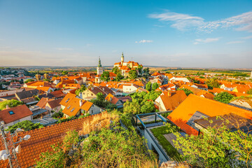 Mikulov Castle in the town of Mikulov in South Moravia, Czech Republic.