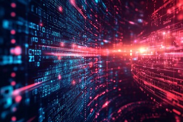 Digital Technology background of data and network
