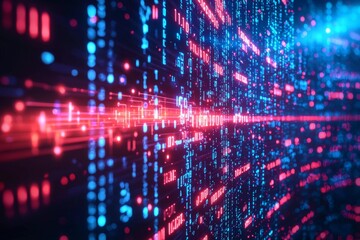 Digital Technology background of data and network