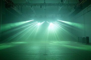 An empty stage illuminated by a spotlight. A stage with a spotlight, A spotlight on the stage, background