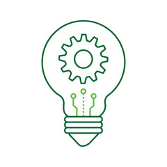 AI Innovation and idea Protection Icon Design, creativity, idea protection, light bulb, tech safety