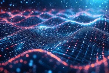 Digital Technology background of data and network