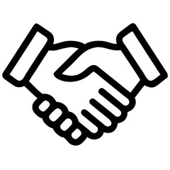 Poster - Handshake icon symbolizing partnership and collaboration for business and marketing