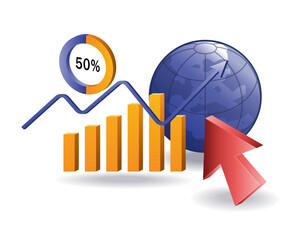 World business development graph