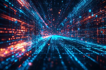 Digital Technology background of data and network