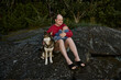 © Joel Forsman/Stocksy - father with his son and dog