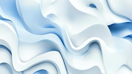 Abstract volumetric layered smooth curved shapes