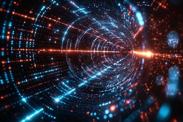 Digital Technology background of data and network