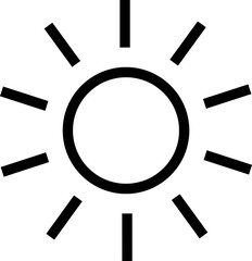 Fototapete - On toggle switch line button. day brightness switch toggle, light mode switch button, sun icon vector isolated on transparent background. Active in the settings of smart mobile device illustration.