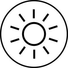 Fototapete - On toggle switch line button. day brightness switch toggle, light mode switch button, sun icon vector isolated on transparent background. Active in the settings of smart mobile device illustration.