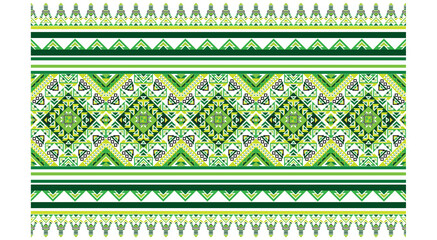 Green geometric pattern